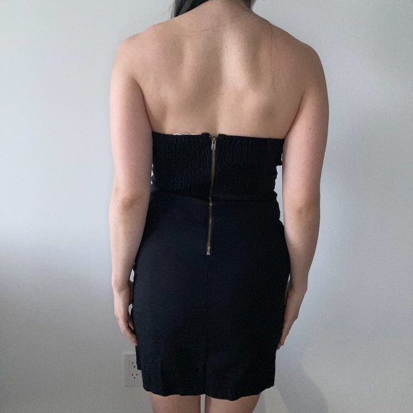 Black Strapless Little Black Dress - Picture 3 of 5
